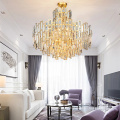 Modern Luxury Crystal Chandelier Lighting Fixture Contemporary Chandeliers Lamp Pendant Hanging Light for Home Restaurant Decor